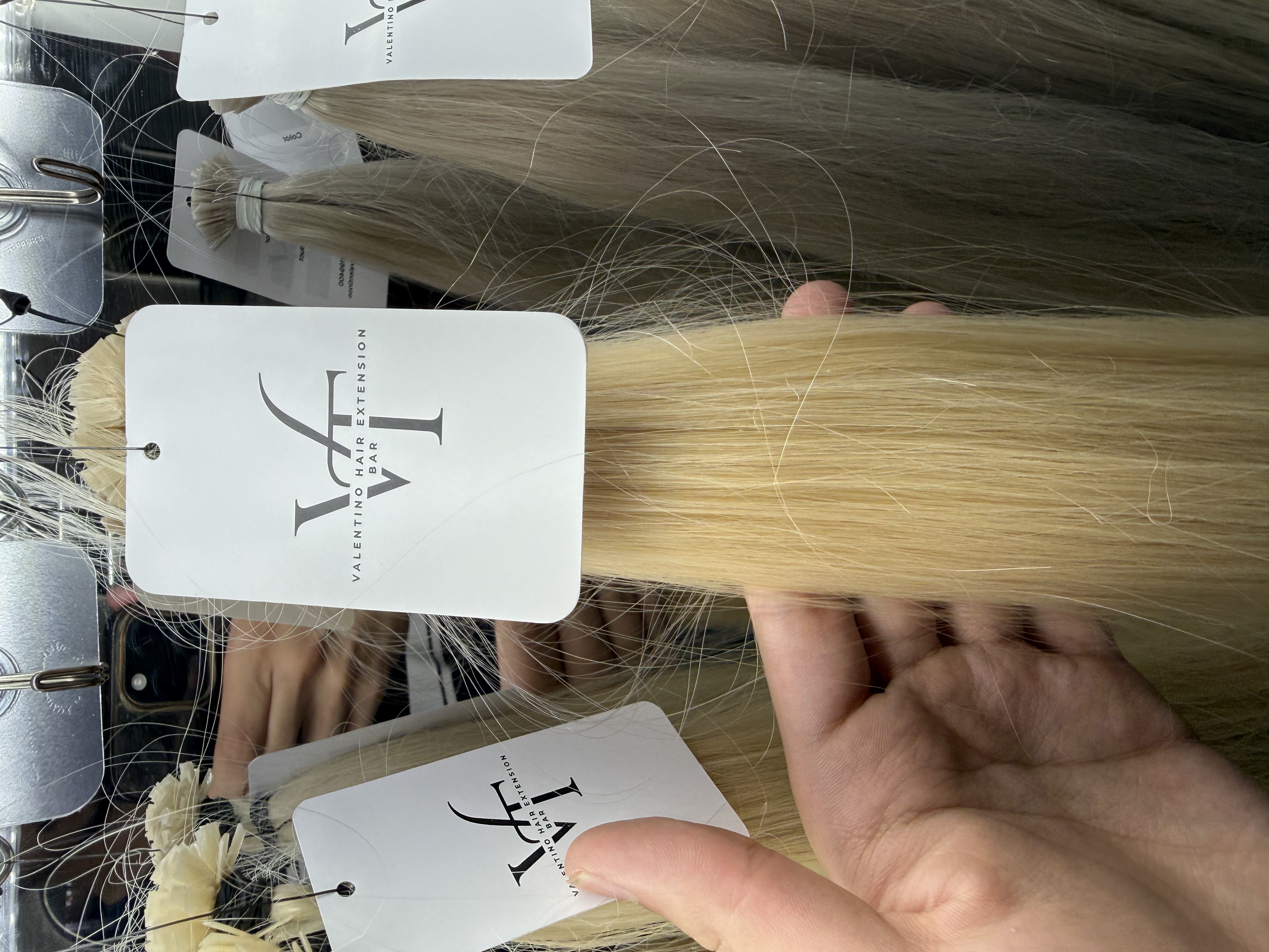 Blonde hair texture